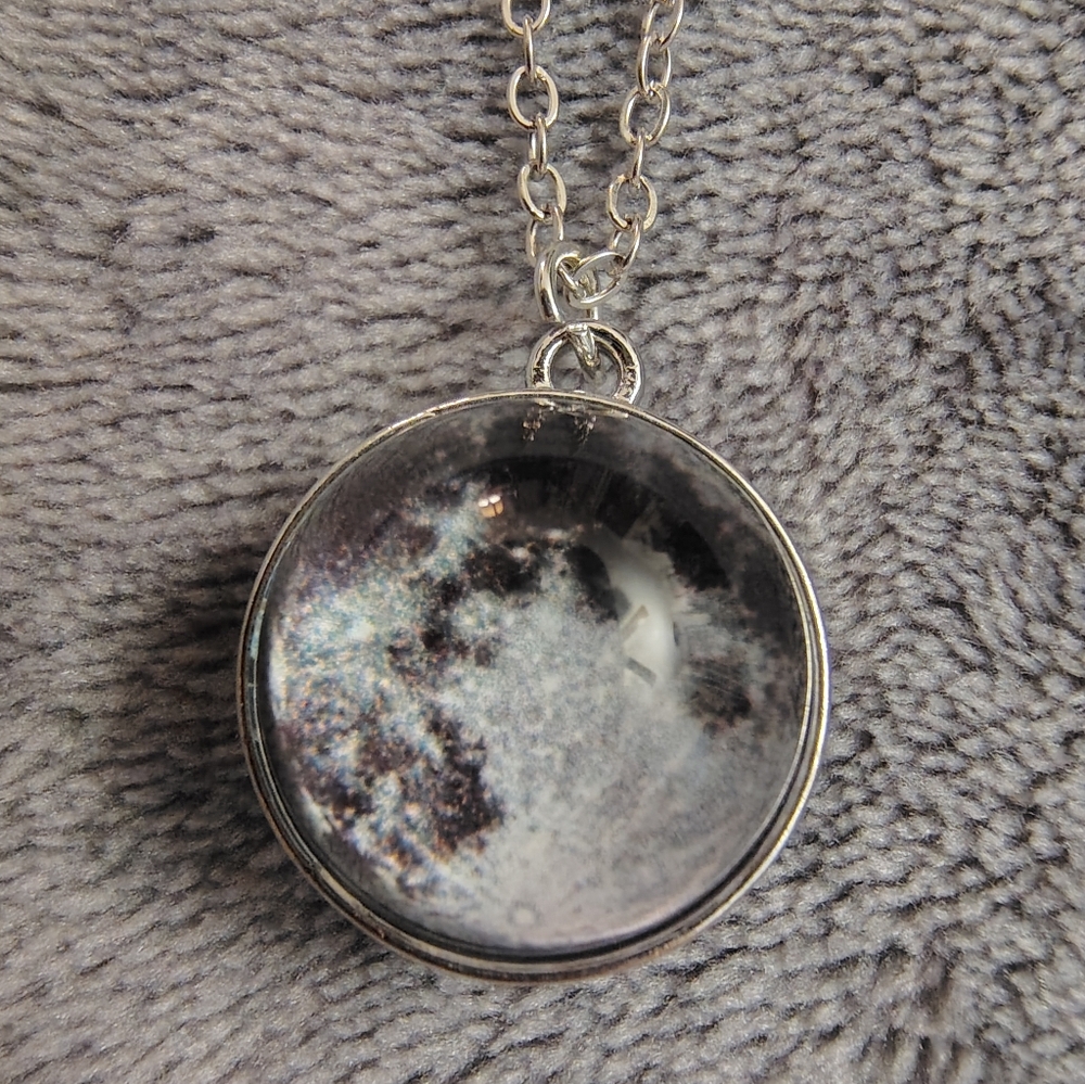 Full Moon Sphere Pendant Necklace